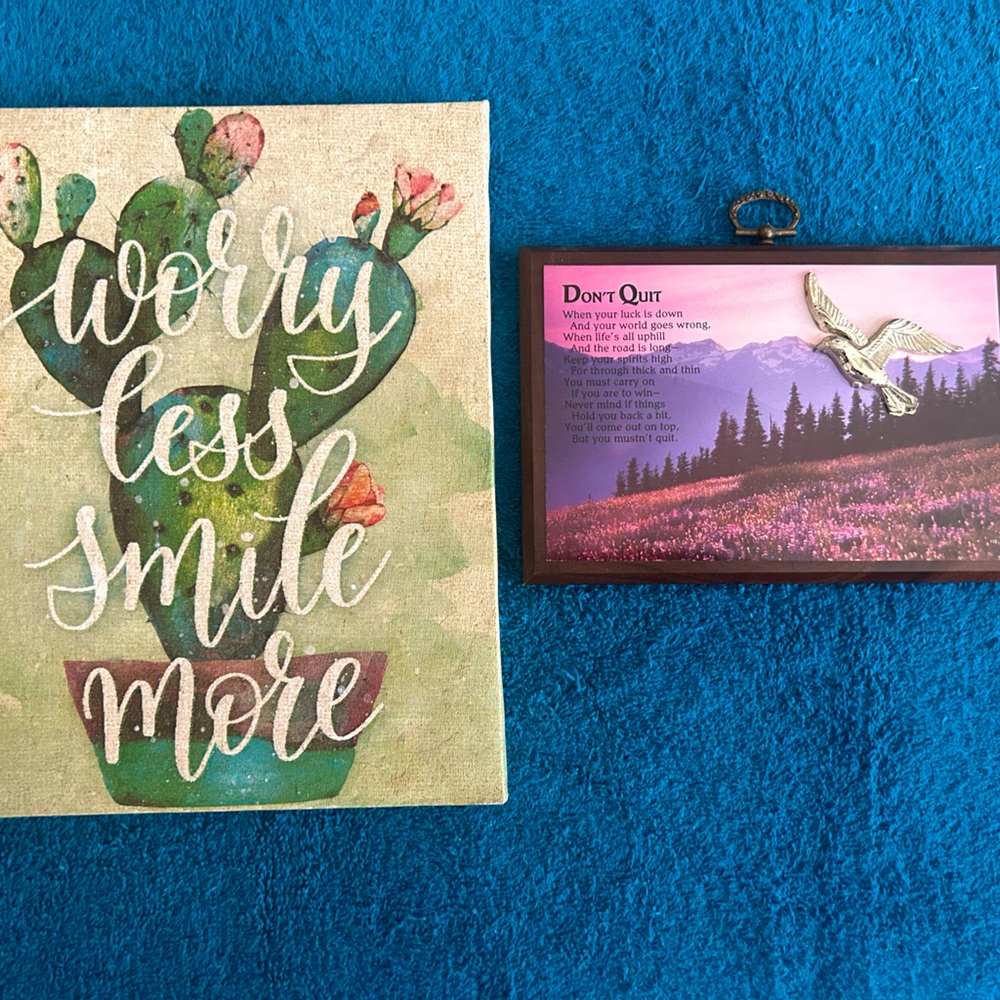 Here are 2 inspirational items for your home.